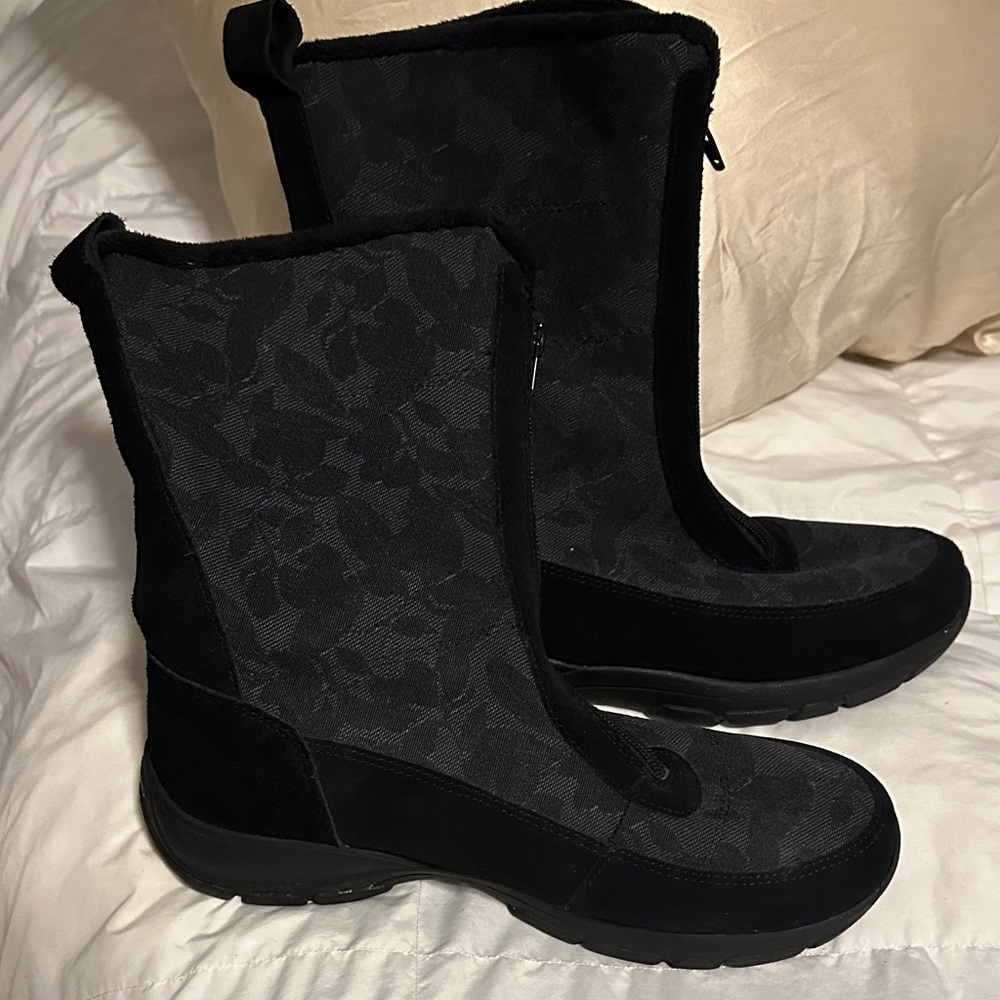 Lands' End lined waterproof Black Winter Boots